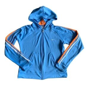 Vtg Y2K 90s Nike silver tag track jacket blue orange retro size medium